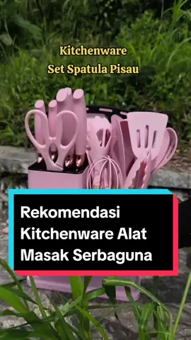 Rekomendasi Set Kitchenware Spatula Silicone  Pisau Dan Talenan 19in1 Serbagauna Alat Masak #wibgajian #kitchenware #spatulaset #pisauset #spatulasilicon #alatmasak 
