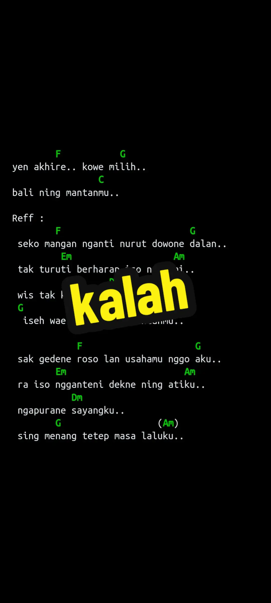 kalah #chord #liriklagu #kuncigitar #kalah 