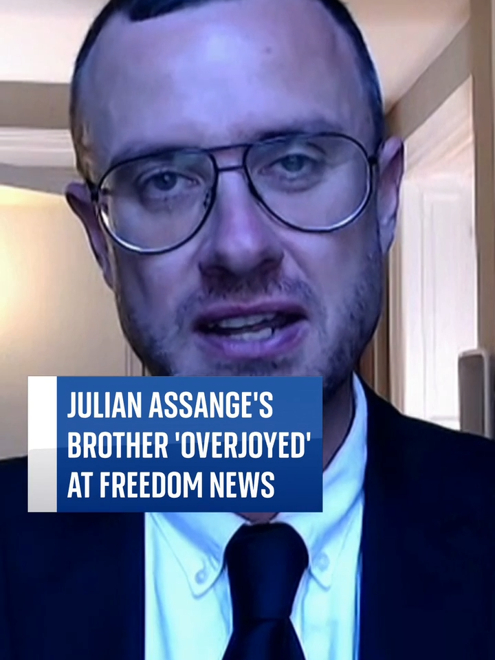 Brother of Julian Assange tells Sky News that the family are 'overwhelmed' at the news of his plea bargain with the US which will lead to his freedom. 🔗Tap the link in the bio for more #US #Julianassange #australia#plea #america #uk