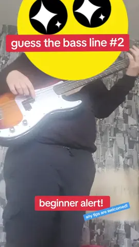 guess the bass line #2  just a beginner learning and having fun! any tips are welcome #guessthesong #beginner #talent #viral #coversong #bassguitar #rock #guitar #bass #musician #fyp #learner 