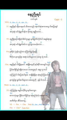 နေညိုရင် - လင်းနစ် #နေညိုရင်တို့ဝေးရမယ်သိထားလဲ  #နေညိုရင် #လင်းနစ် #song #lyric #chords #guitarchords #musicalchords #fypシ゚viral #foryoupage #foryou #fyp 
