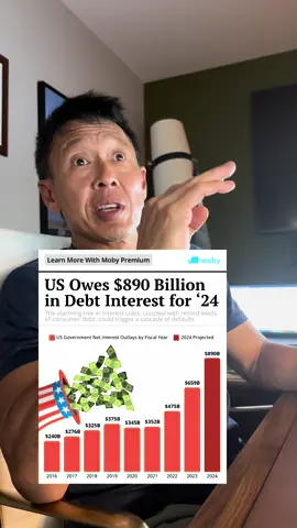 To learn more, click our link in bio to get @Moby free newsletter! #usdebt #debt #debtservice #uscreditrating #defensebudget #usdefense #useconomy #americaneconomy #usdollar #usd #dollar #dgp #usgdp #inflation #finance101 #financialliteracy #financialfreedom #financialeducation #fintok #economics #econ #econ101 #financetiktok #economy 