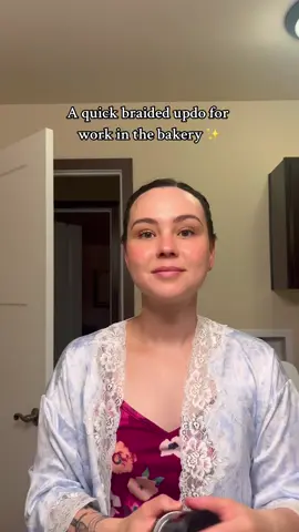 I’ve gotten several requests to show how I do this updo! I wear it often to work as it is fast and keep my hair out of my face all day. It’s a great wuick way to braid your hair and keep it up!  #hairtutorial #hairstyle #updo #cottagecore 
