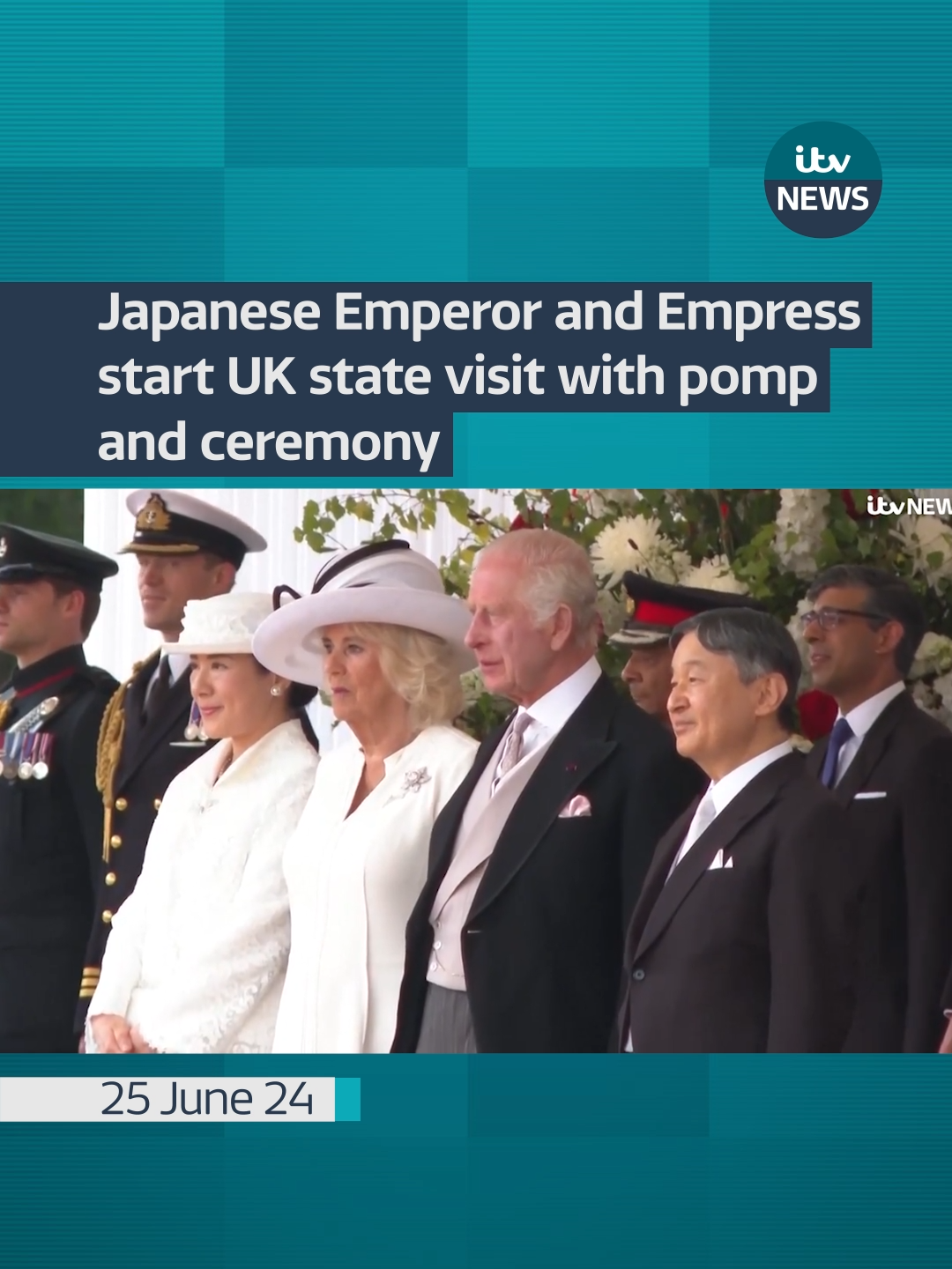 Japanese Emperor and Empress start UK state visit with pomp and ceremony #itvnews #royals #news