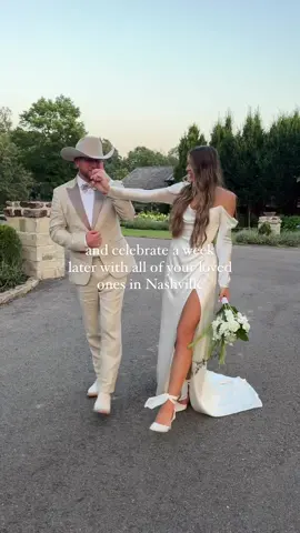 10 days after Cole & Courtney Swindell eloped in California they headed home to Nashville to celebrate with their friends and family! What a magical day to be a part of. We had the best time working with the beautiful couple to plan both of their events 🤍 #theswindells #coleswindell #californiawedding #nashvillewedding #california #nashville #weddingtiktok #weddingday #weddingplanner #countrymusic 