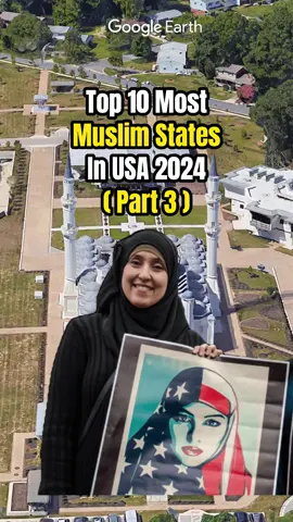 Top 10 Most Muslim States In USA 2024 - Part 3 #usa#america#muslim#states#trendingtiktok#viralvideo#fyp 