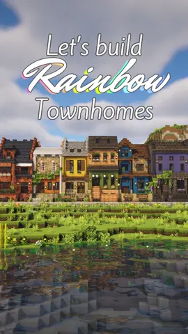 Let's build 🌈Rainbow Townhomes🏳️‍🌈 Happy Pride Month everyone! Love wins 💖 You can download this build for your own game! Link in bio.  Shader:  🌼BSL Resources: 🌼 Mizuno's 16 Craft 🌼 Mizuno's 16 Craft CIT 🌼 Garden Breeze 🌼 Ghoulcraft  #Minecraft #cottagecore #cottagecoreaesthetic #aesthetic #aestheticminecraft #lgbt #minecraftaesthetic #townhome  #minecrafttownhome #pridemonth #minecraftpride  #mizunos16craft #Mizunos16Craft #gardenbreeze #minecrafterbuilds #minecraftbuildideas  #minecraftideas #inspo #minecraftinspiration #minecraftinspo #minecrafthouse #minecraftinstagram  #goodluckbabe 