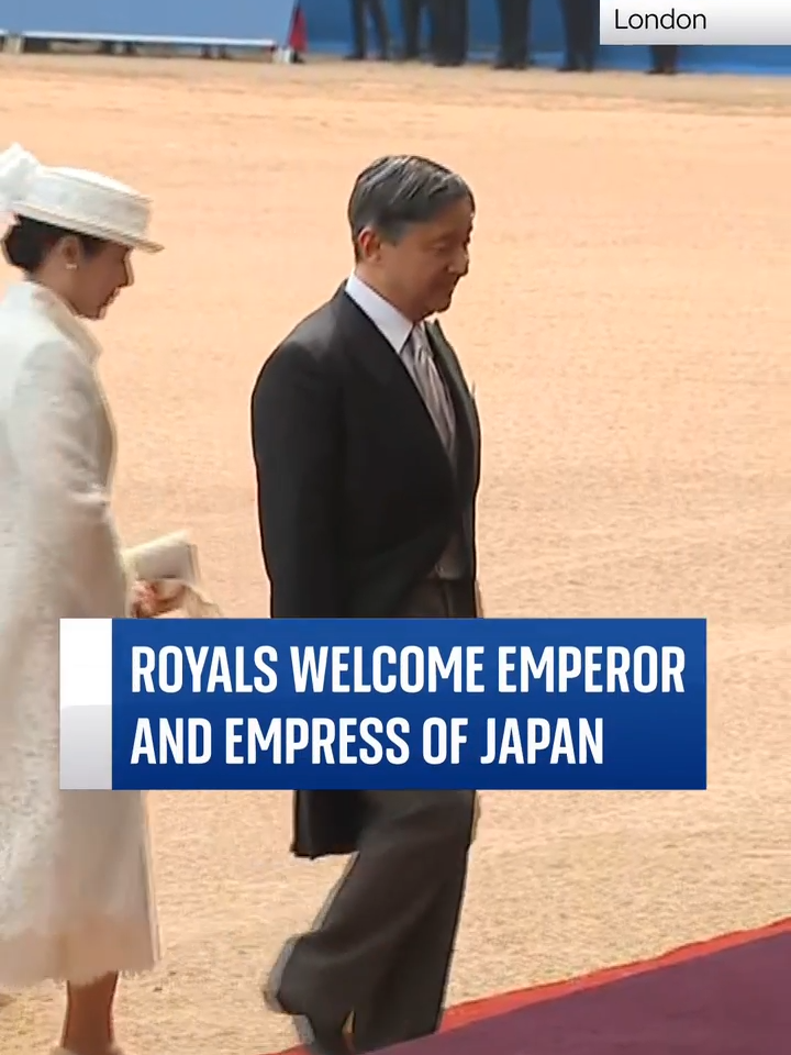 The Emperor and Empress of Japan have been given a ceremonial welcome on their state visit to the UK
