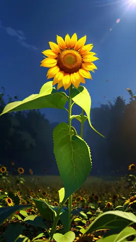 A beautiful sunflower gives salsa lessons in the garden. #salsa #garden #flower #salsamusic #nature #carnaval #surrealism 