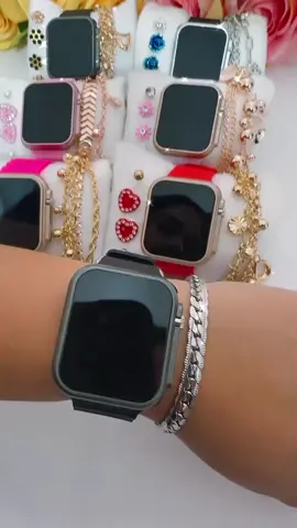 Kit Relógio feminino led, link na bio!!#relogio #relogiofeminino #mulheres #smartwatch #vendas 