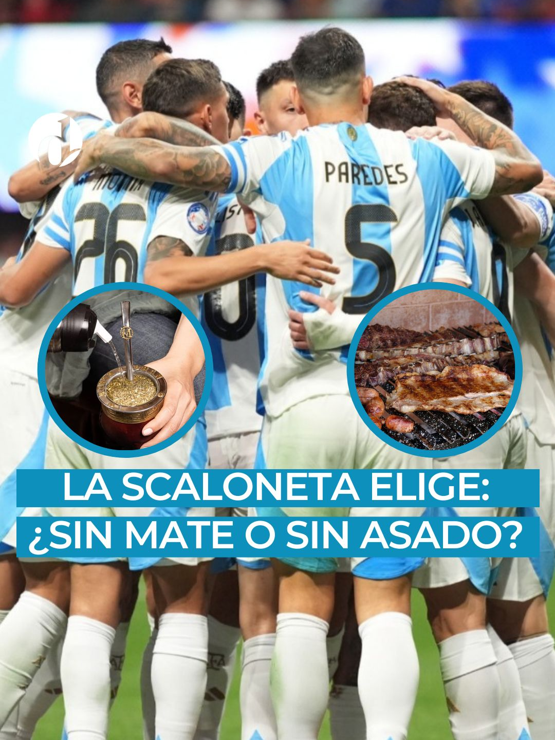 La Selección se enfrentó a una trivia muy difícil: ¿Sin #mate o sin #asado? 👀 #scaloneta #copaamerica #seleccionargentina