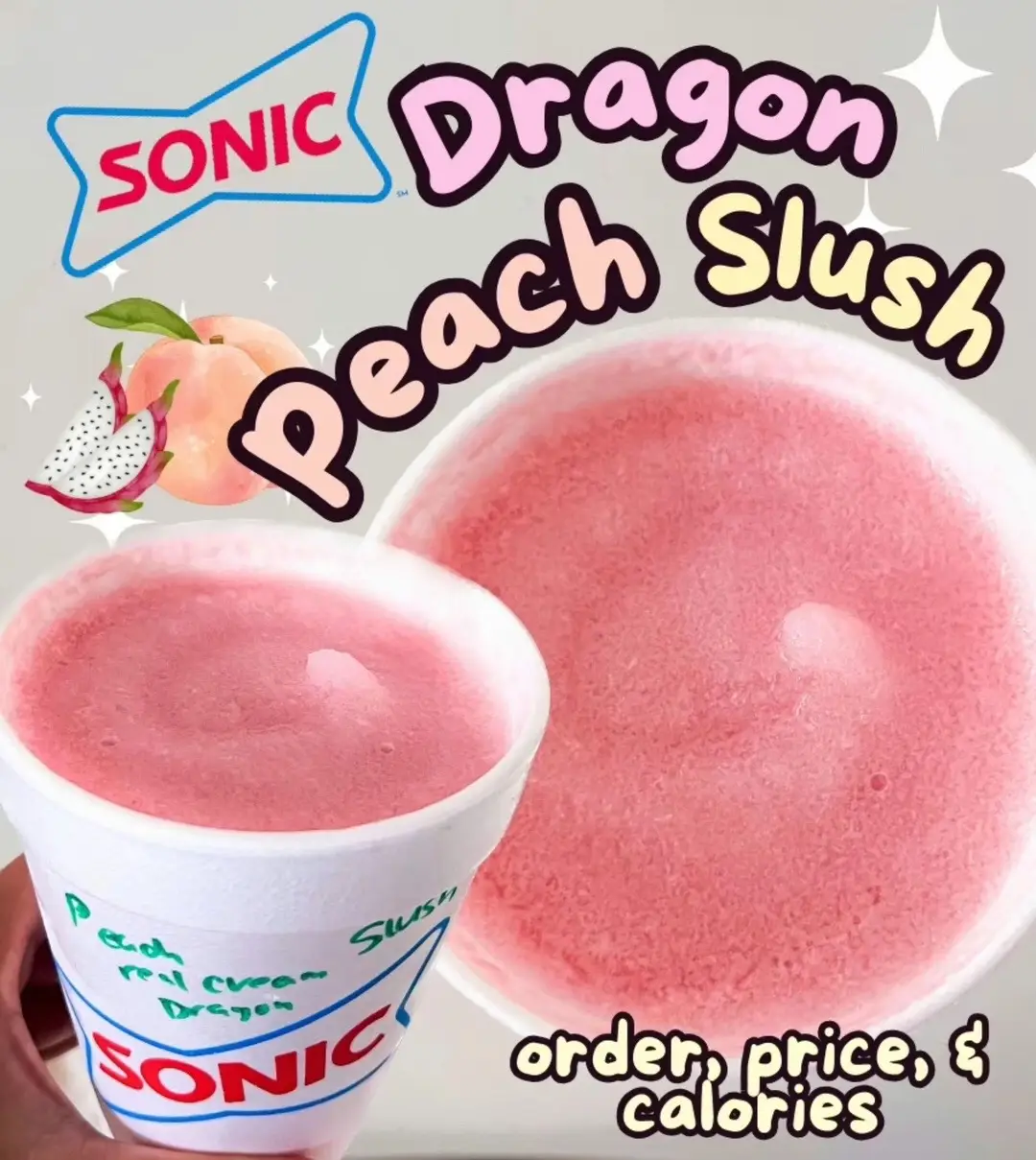 Cool off this summer with sonic’s dragon peach slush! 🍑🐉 This delightful drink features a refreshing peach slush, creamy goodness, and a splash of dragon fruit syrup. Enjoy this sweet, fruity, and creamy beverage thats sure to brighten your day. Dont miss out on this peachy delight!  #summerdrinks #summerdrink #summerdrinkideas #drinkrecipes #drinkideas #Summer #summertime #summervibes #Recipe #peach #dragonfruit #fyp #xybca #viral #tend #foryoupage❤️❤️ #fypageシ #foryoupage #fyppppppppppppppppppppppp 