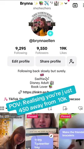 Only 450 to go! Thank you so much to everyone who has followed me so far! If I’ve not gotten you back yet I’m working on it (nudge me in the comments if you’d like!)  #roadto10k #girlssupportgirls #followtrain #teamwork 