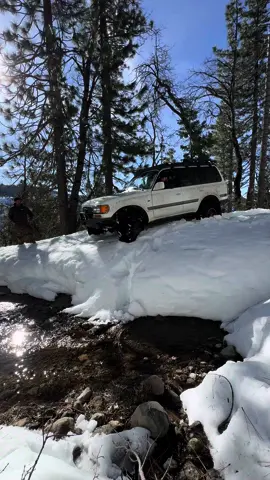 First challenge of the day! 80 series up front & centre 💪 Catch all the action TOMORROW on YouTube! - #4x4 #offroading #action #4wd #wheeling #overlanding #touring #wheeling #snow #sierranevada