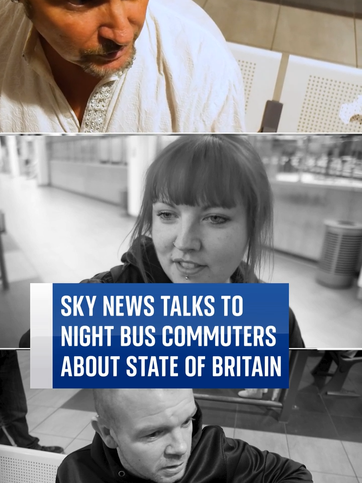 With politicians travelling the country on battle buses, Sky News speaks to the people who rely on regular buses, and in particular night bus services, to live and work.  #politics #bolton #skynews #bus