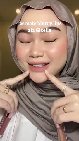 niiih yang pengen looks blurry lips ala kpop idol bisa banget kita achieve pake produk lokal😍✨ superrr ringan + nyamann pooll‼️🤗  #makeup #fyp #ombrelips #aespa 