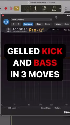 Achieve the perfect blend of kick and bass in just three simple steps! All you’ll need is a FabFilter Pro Q3 and this tip to really gel your low end together. #sidechain #fabfilter #mixing #mastering