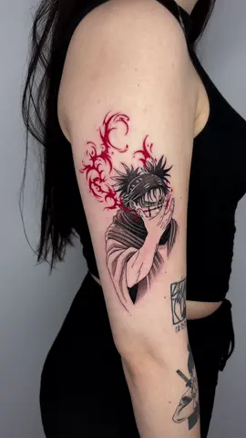 Jujutsu Kaisen Choso tattoo by me with some cybersigilism art🖤 This is a custom animetattoo design! #jujutsukaisen #jjk #choso #animetattoo #cybersigilism 