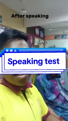 Speaking test before and after