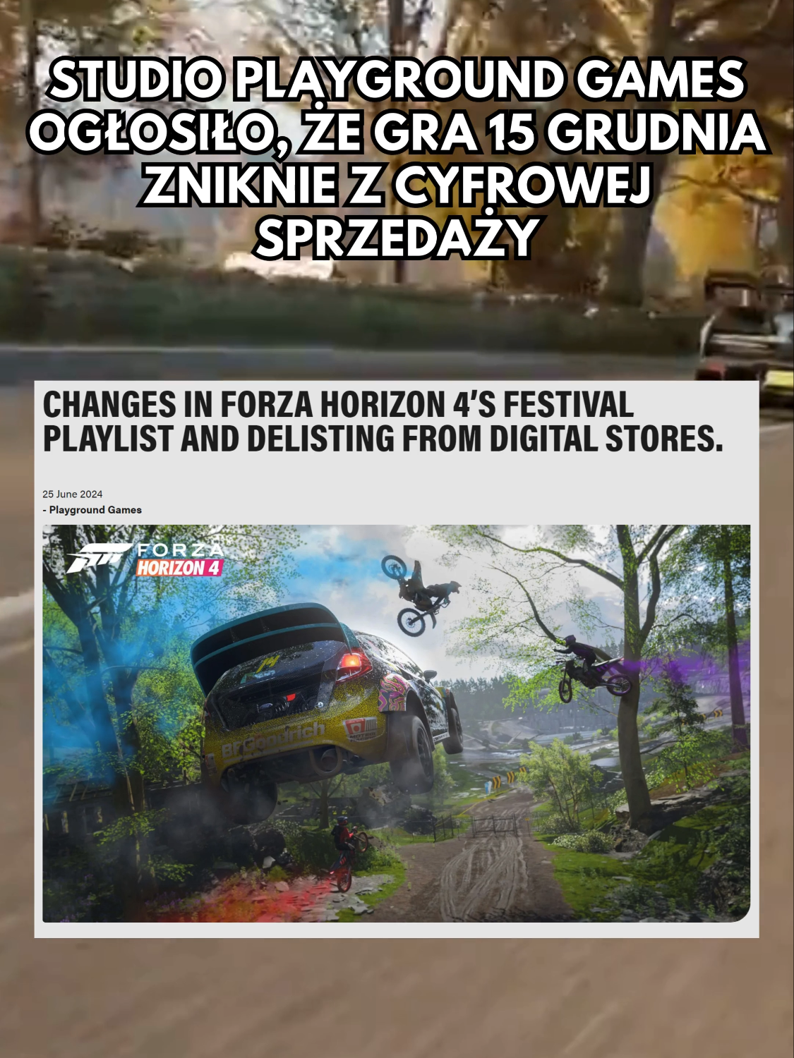 Forza Horizon 4 zniknie ze sprzedaży! #tvgry #gaming #forza #forzahorizon4 #gry #grykomputerowe #xbox #microsoft #steam #gamers