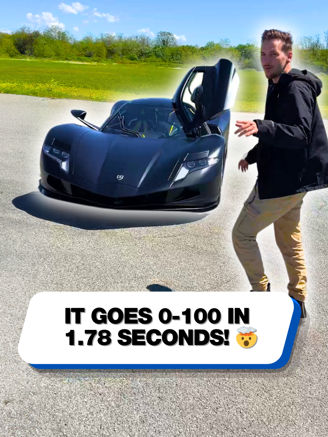 This is the world's fastest accelerating production car! 🔥 #asparkowl #supercar #hypercar #fastcars #cartok #worldrecord #ev #electriccar #racecar #supercarblondie