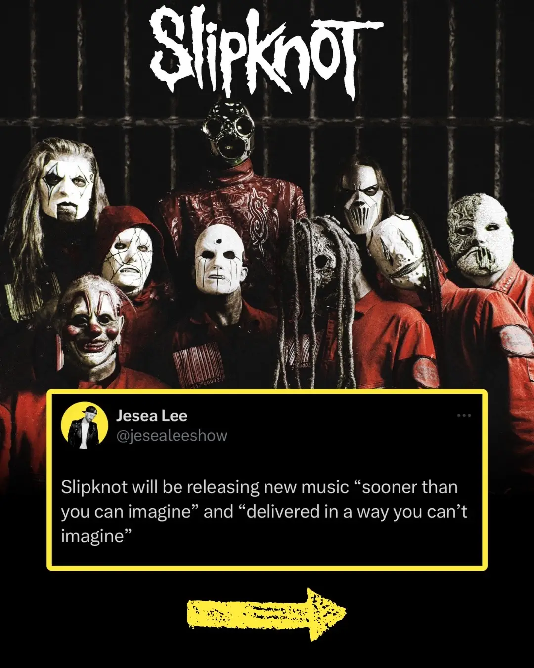 According to a new interview with Revolver, Clown says new Slipknot music is gonna be in our earholes soon 👀 #slipknot #metal #metalhead #numetal 