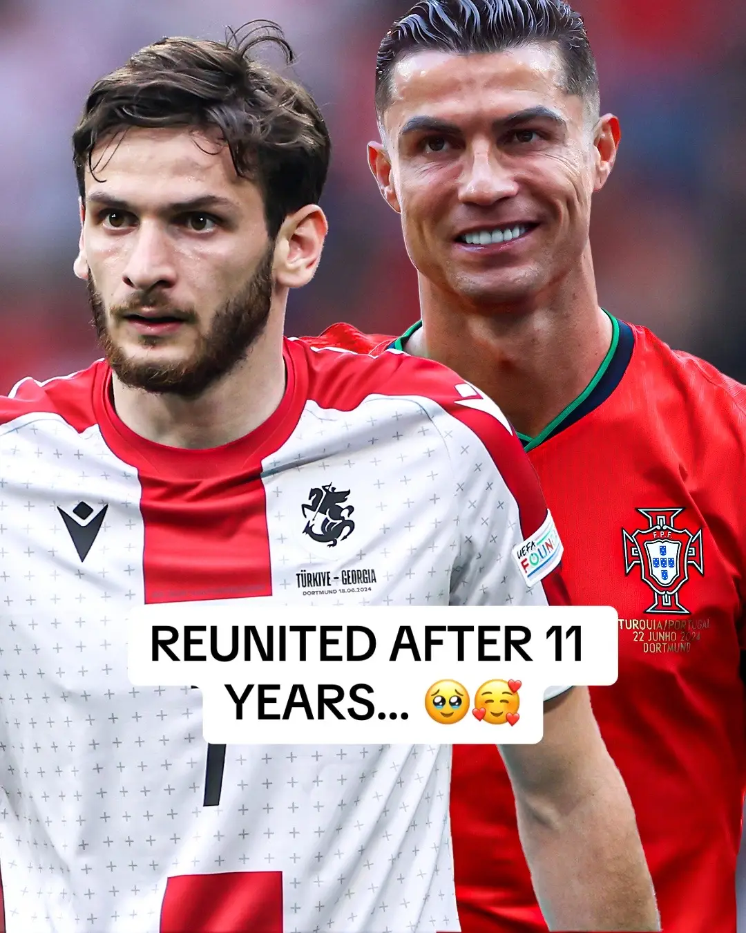 From being in CR7’s academy… to facing their idol at the Euros - these Georgian players are the definition of ‘made it!’ 🙌🏽 #cr7 #ronaldo #cristianoronaldo #portugal #euro #euros #football #fyp #dailymail 