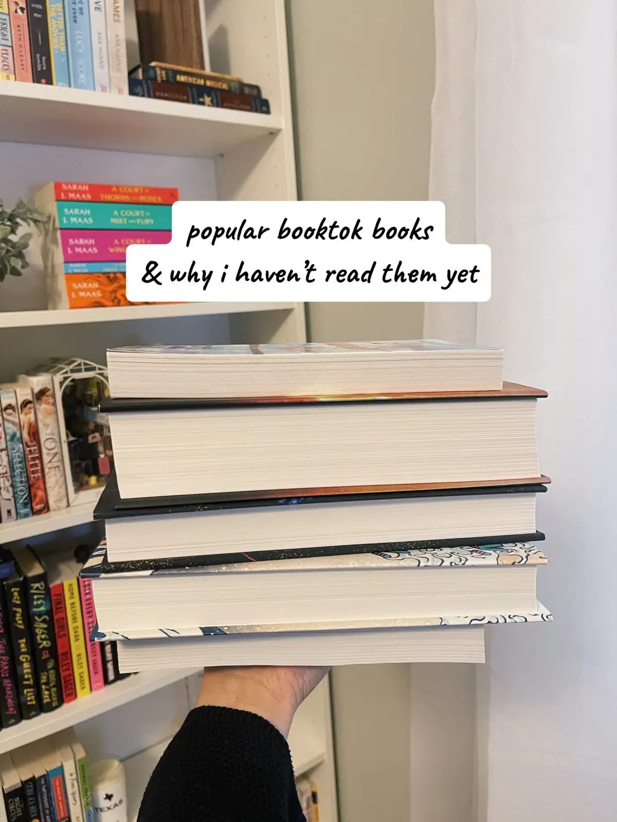 this is just the tip of the iceberg, i have SO many popular booktok books collecting dust 🙃📚 #BookTok #reading #books #booktokfyp #fyp #fypage #popularbooktokbooks #popularbooks #bookish #stillhaventread #popularbooktok #booksihaventread #bookstoread #fantasybooktok #bookslump #bookishtiktok #fantasy #romance #literaryfiction 