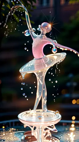 The sad dance of the deceived fairy. #nutcracker #surrealism #light #dance #fountain #flower #ballet #nature 