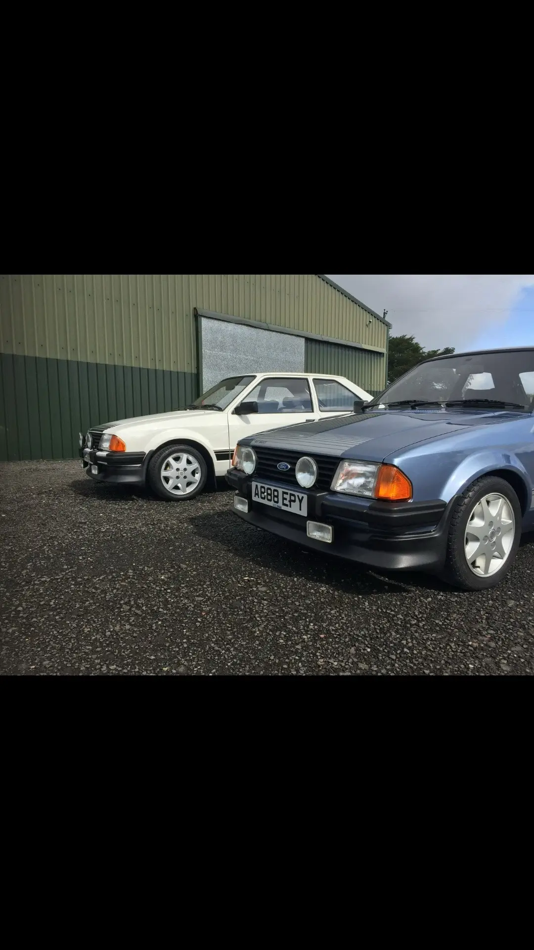 KGF Classic Cars have managed to acquire both these stunning Ford Escort RS1600i cars. The Caspian Blue example with 20,000 miles in 2021 and now, after many years, the Diamond White one with 22,000 miles.  #retrocars #ford #rsownersclub #kgfclassiccars #fordescort 