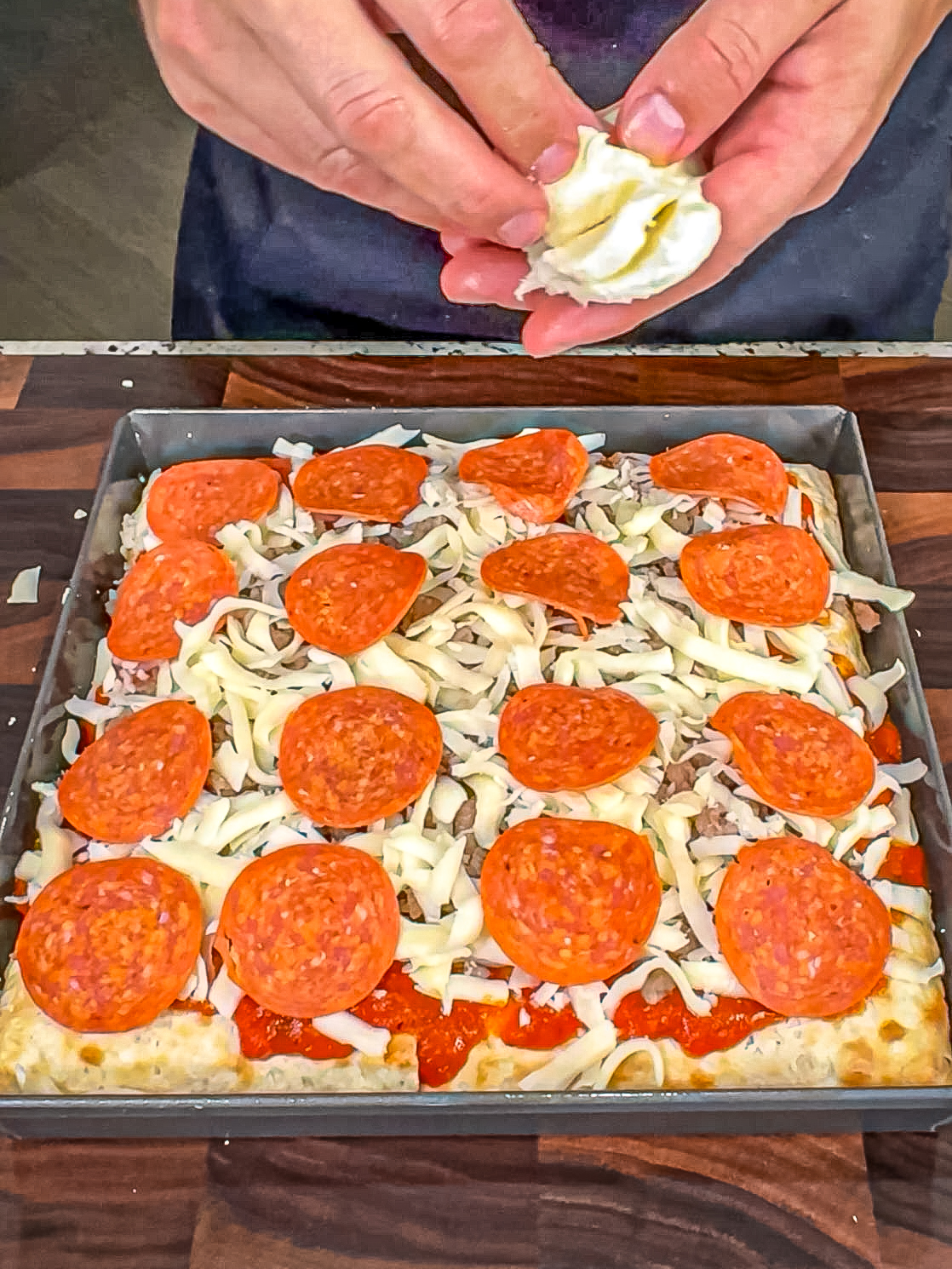 Hot Pocket Stuffed Crust Pizza #easyrecipe #cooking #tiktokfood Recipe by @Josh Elkin