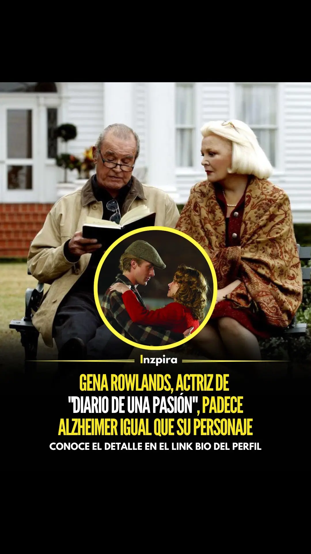 ¡Como en la pelicula!🥺 Nick Cassavetes, director y guionista de «The Notebook», compartió que su madre, la célebre actriz Gena Rowlands, padece alzheimer.  Esta noticia fue dada a conocer durante una entrevista con Entertainment Weekly en conmemoración del vigésimo aniversario de la icónica película. ✅ Conoce el detalle en el link bio del perfil.  • • • #Thenotebook #GenaRowlands #Alzheimer #Enfermedad 