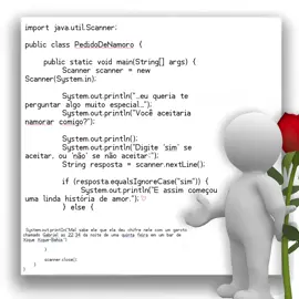 Real. (pedido de namoro melhor não existe, em java ainda❤️)   #mulherdepreso🔓🕊👫💍 #programacao #programacaoweb #developer #developers #programmer #foryou #fy