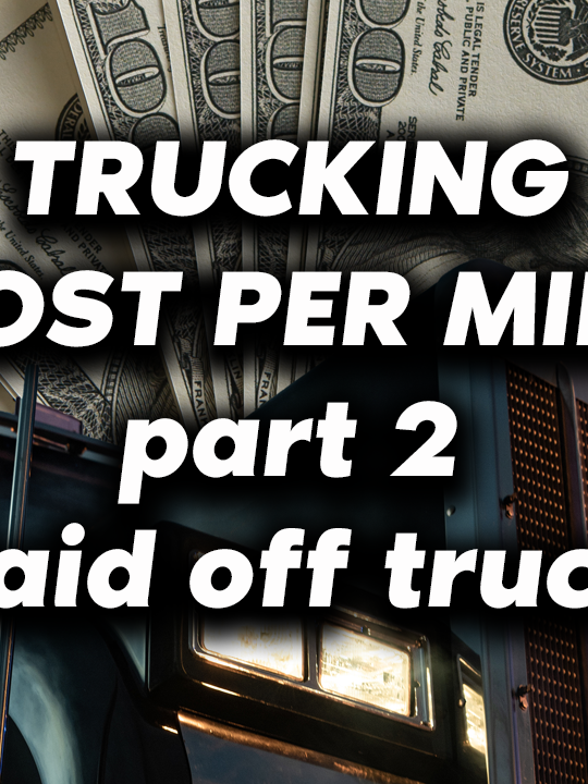 Paid off truck? Here's your cost per mile. How much does it cost to run your own semi truck? Is trucking still a good business? It all depends on how well the loads pay. In order to figure it out you need to know your cost per mile.  The truck and trailer payment, truck insurance, fuel, driver pay, permits, repairs, and maintenance all add up.  In this video I break down annual payments for a one truck trucking company and calculate the operating cost per mile in 2024.  #money #businessadvice #cost #owneroperator #truck #semitruck