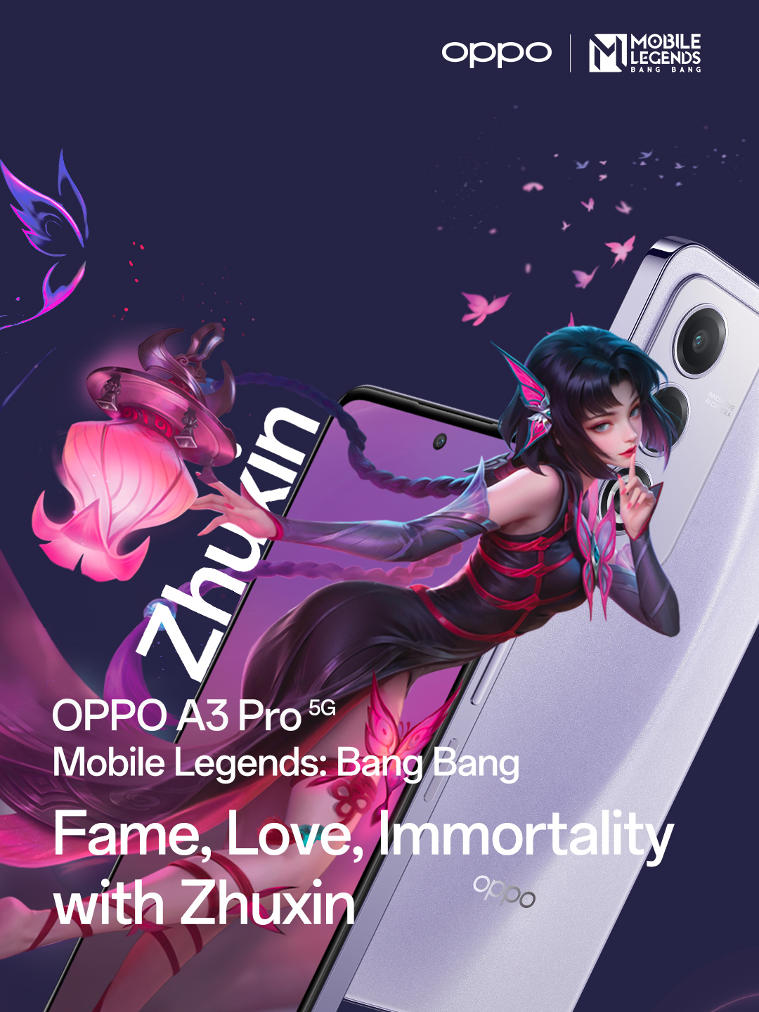 Tantang dirimu dalam petualangan seru bersama Mobile Legends: Bang Bang dan rasakan serunya bermain dengan hero terbaru Zhuxin! Lebih seru dan menyenangkan dengan #OPPOA3Pro. Jangan sampai ketinggalan, segera hadir! 🚀✨ #LayarKuatKelasMiliter #MLBBZHUXIN #MLBBNEWHERO #MobileLegendsBangBang #zhuzhixin_👑