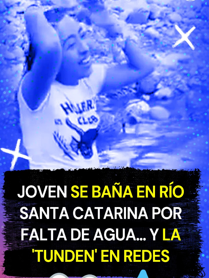 ¡No hay que ser así! Las críticas 'se comieron' a un joven que aprovechó la creciente del río Santa Catarina, en Nuevo León, para bañarse porque en su hogar no hay agua. #lluviastorrenciales #nuevoleon #riosantacatarina #agua