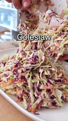 Lighter Coleslaw ⭐️ Get Recipe: https://theplantbasedschool.com/coleslaw/   You’ll love our homemade coleslaw because it’s easy to make with a few simple vegetables, you can prep it in advance, and it’s tasty and indulgent while being light and refreshing.  The yogurt in the dressing makes the recipe much lighter and healthier while keeping it incredibly creamy and fulfilling. #coleslaw