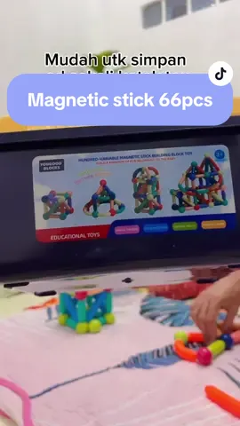 Magenetic stick yg bagus utk merangsang perkembangan minda anak2🥰#fyp #magneticballs #magneticstick #toys #educationaltoy 