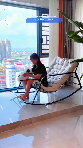 This rocking chair, can lie and sit very comfortable, can also sit two people at the same time, very good # lazy rocking chair # lazy sofa # leisure lazy chair # rocking chair#tiktokshopcrossborder_seasales 