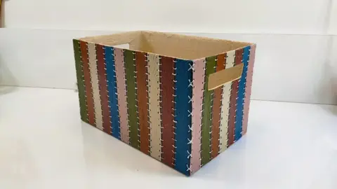 DIY Storage Basket#virlvideo #giftbox #DIY #CROFTS #handmadegifts #papercraft 