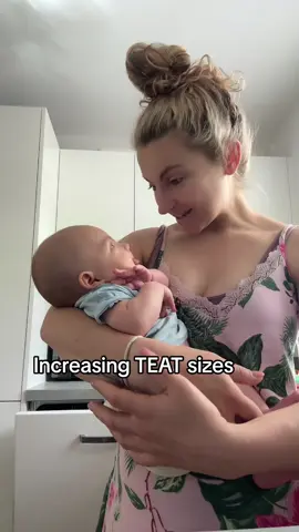 Increasing his Teat size #parentinghack #newborn #mambottles #mamteats #fyp #midwife #postnatal 