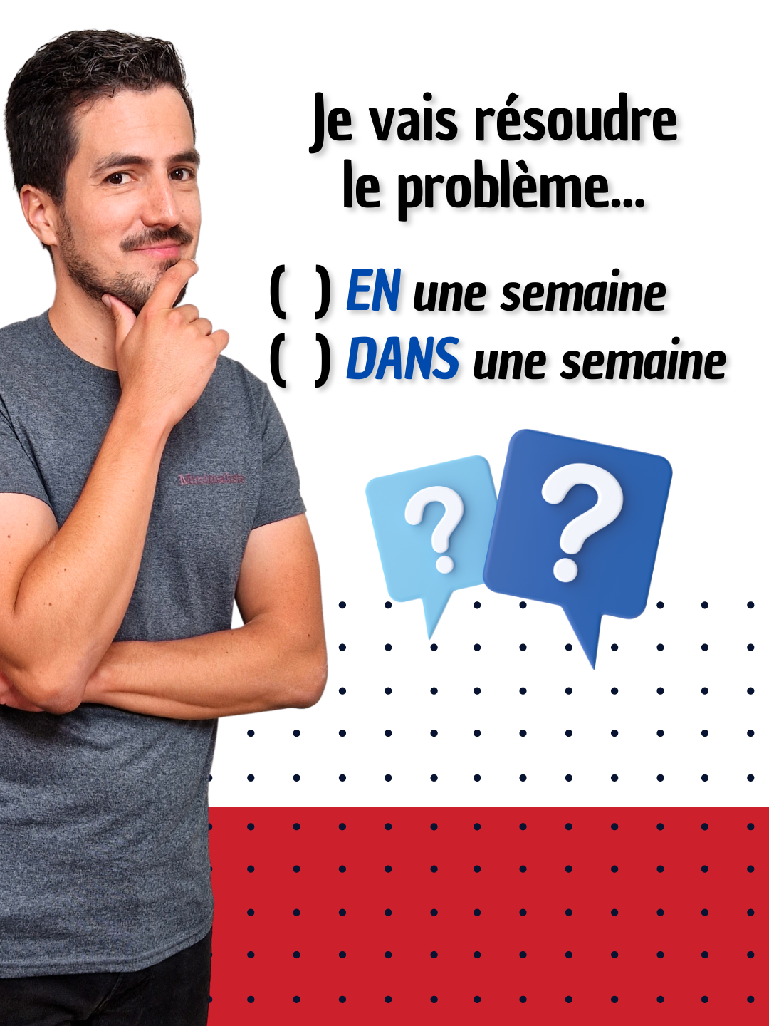 EN une semaine VS DANS une semaine #français #french #frances #speakfrench #learnfrench  #france #paris #frenchlanguage