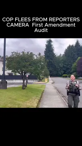 COP FLEES FROM REPORTERS CAMERA  First Amendment Audit P.1 #police #policeoftiktok #america #audit