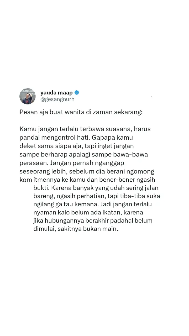 pinter pinter jaga diri ya  #relatable #marah #Love #Relationship #trauma #trustissues #broken #brokenheart #patah #patahhati #mental #MentalHealth  #love #relationship #girls #woman #co #boy #manja #lyodra #lyodraginting #takselalumemiliki #takselalumemilikilyodra #wish #wishlist #dream #impian #pasangan #jodoh #relationship #love #selflove  #womanpower #woman #mood #overthinking #problem #girls #girlssupportgirls #pernikahan #pernikahanidaman #dream #wish #wishlist #jodoh #girls #boy  #suami #suamiistri #halal #love #waktu #time  #relationship #relatable #married #sad #sadstory #sadvibes #sadsong #sadvibes🥀 #quotes #quotestory #galau #galaubrutal #x #katakata #lyodra #lyodraginting #takselalumemiliki #takselalumemilikilyodra #single #music #musically #romance #spedup #spedupsounds #song #musik #galau #impian 