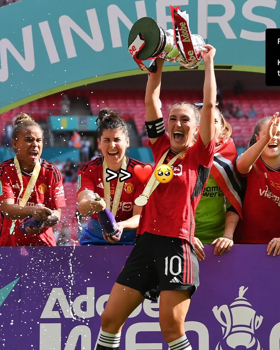 Katie Zelem ❤️🏆 #AdobeWomensFACup #womensfacup #manunitedwomen @Manchester United Women 