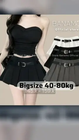 Chân váy nữ BIGSIZE Banamo Fashion chân váy ngắn xếp ly xòe kèm dây lưng 5911 Women Kem Giá đã giảm xuống chỉ còn 145.000 - 159.000₫!#trending #xuhuong #thinhhanh #huytranshop #thoitrangnu #thoitrang #viral #fashion #outfit 