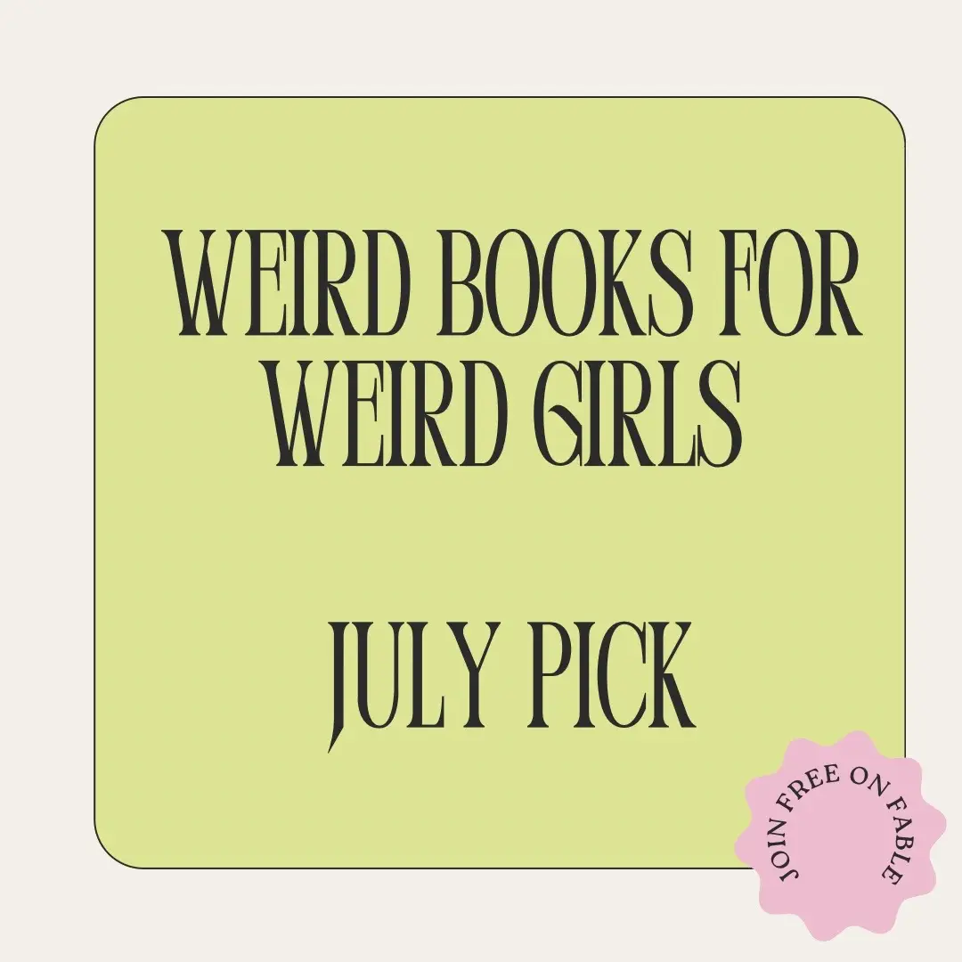 JULY PICK— join for FREE on @Fable! ☀️👙⛱️🍉 #fablebookclub #fablepartner #thrillerbookclub #weirdbooksforweirdgirls 