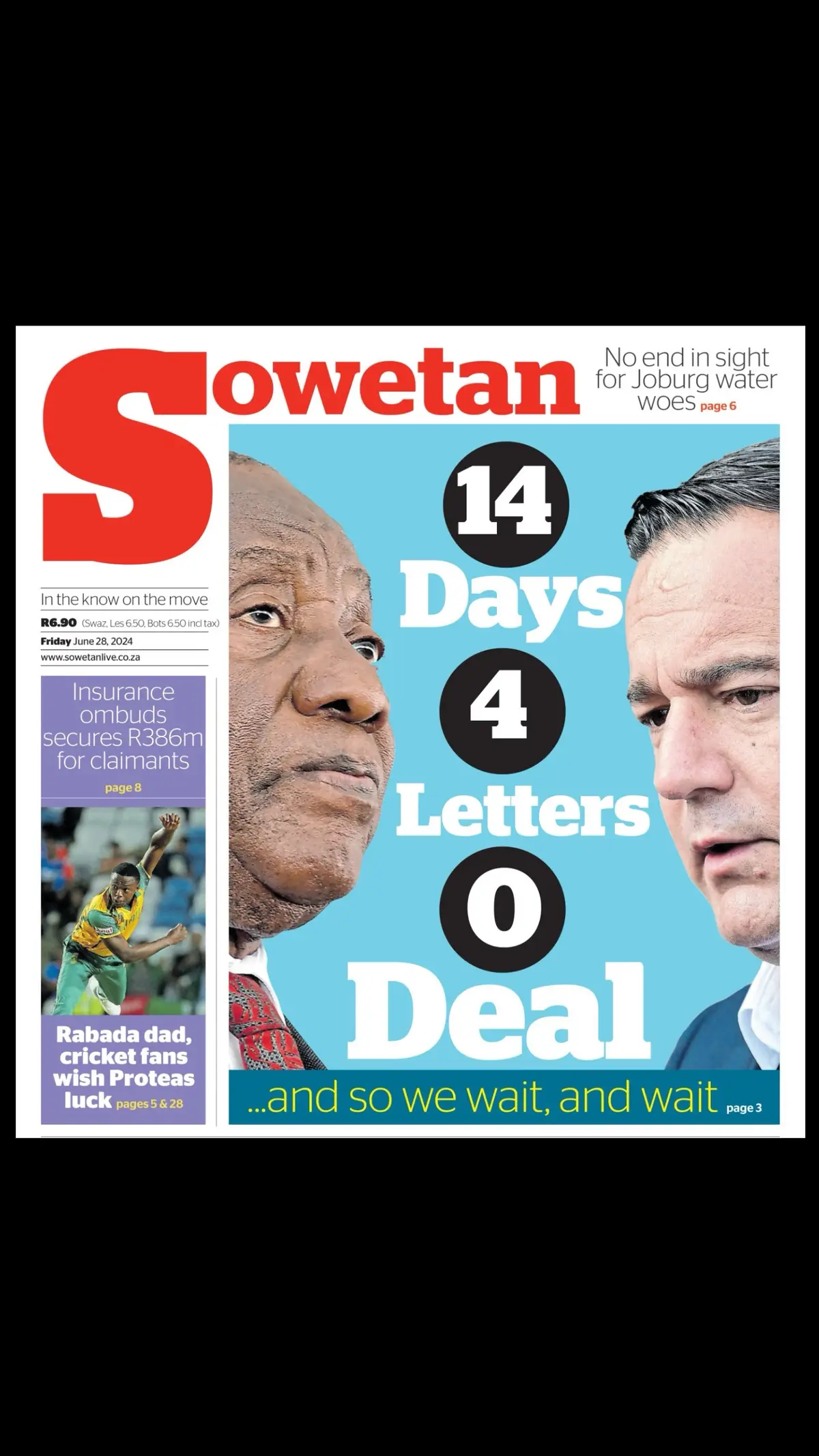 IN THE SOWETAN ON FRIDAY:  #Cabinet #GNU #Ramaphosa #Steenhuisen #DA #ANC #Politics #southafricatiktok🇿🇦 #fyp #fyppppppppppppppppppppppp 