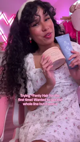 Testing Fenty Hair The Comeback Kid instant damage repair treatment and The Homecurl Curl Defining Cream by Rihanna! @Fenty Hair @Rihanna 👩🏻‍🦱💕 #fentyhair #fentyhairreview #rihannafenty #rihanna #curldefiningcream #thecomebackkid #thehomecurl #curlyhair #curlyhairproducts #curlyhairproductreviews 