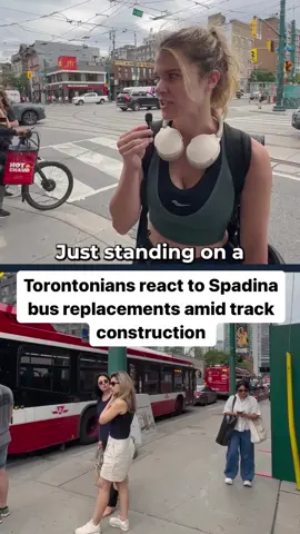 Torontonians are reacting to the 510 Spadina busses that have replaced streetcars to accommodate ongoing construction that is expected to last until the end of the year.